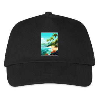 Maldives South Aisa Vintage Travel Poster Souvenir - Kids’ Baseball Cap - black - Front