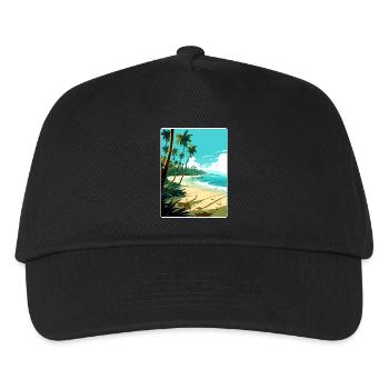 Maldives South Aisa Vintage Travel Poster Souvenir - Kids’ Baseball Cap - black - Front