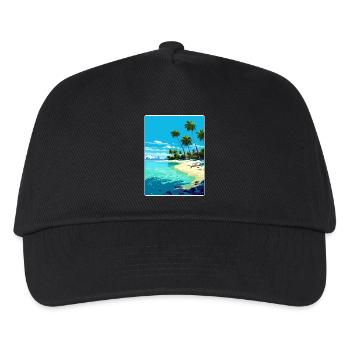 Maldives South Aisa Vintage Travel Poster Souvenir - Kids’ Baseball Cap - black - Front