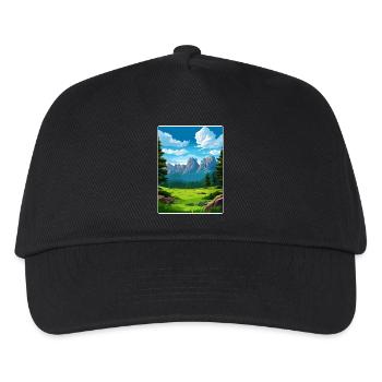 Rocky Mountain Nationalpark Colorado Travel Card - Kinder Basecap - Schwarz - Vorne