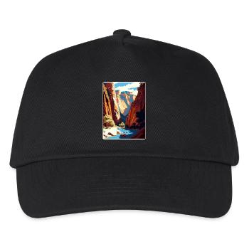 Zion Nationalpark The Narrows Arizona Travel Card - Kinder Basecap - Schwarz - Vorne