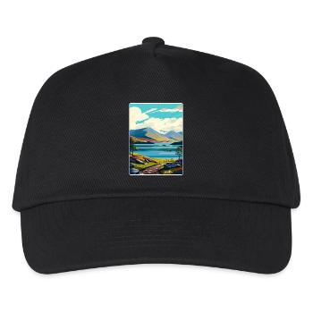 Loch Lomond National Park Travel Poster Souvenir - Kids’ Baseball Cap - black - Front
