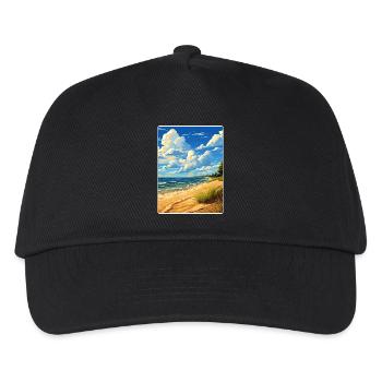 Indiana Dunes Nationalpark Reiseplakat Souvenir - Kinder Basecap - Schwarz - Vorne