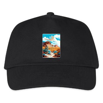 Big Bend Nationalpark Reiseposter Souvenir WPA - Kinder Basecap - Schwarz - Vorne