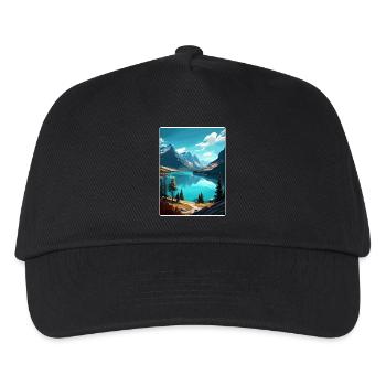 Glacier National Park Travel Poster Souvenir WPA - Kids’ Baseball Cap - black - Front