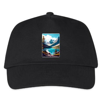 Glacier National Park Travel Poster Souvenir WPA - Kids’ Baseball Cap - black - Front