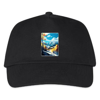 Aspen Ski Resort Colorado Travel Poster Souvenir - Kids’ Baseball Cap - black - Front