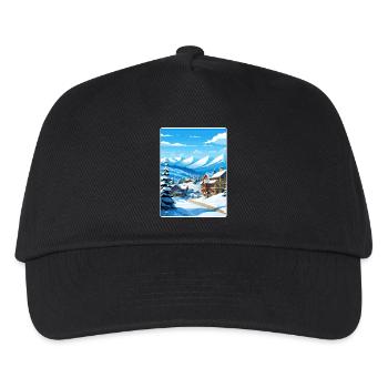 Vail Ski Resort Skiing Travel Poster Souvenir WPA - Kids’ Baseball Cap - black - Front