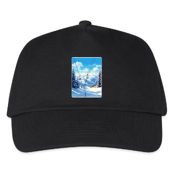 Vail Ski Resort Skiing Travel Poster Souvenir WPA - Kids’ Baseball Cap - black - Front