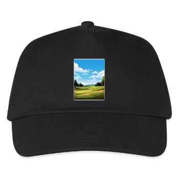 Shinnecock Hills Golfplatz Reise Posterkarte - Kinder Basecap - Schwarz - Vorne