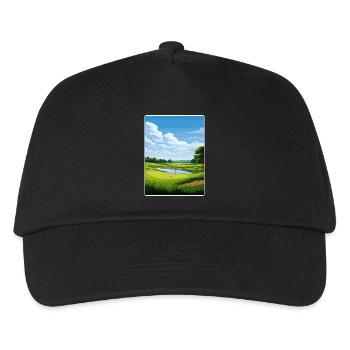 Hazeltine National Golf Club Reiseposterkarte - Kinder Basecap - Schwarz - Vorne
