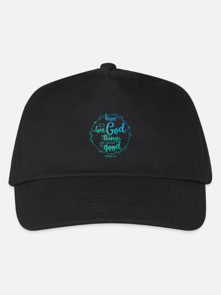 For those who love God - Romans 8:28 - Kinder Basecap - Schwarz