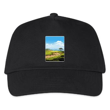 Torrey Pines Golfplatz Reiseposter Souvenir - Kinder Basecap - Schwarz - Vorne