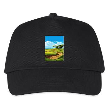 Sea Island Golfplatz Reiseposter Souvenir WPA - Kinder Basecap - Schwarz - Vorne