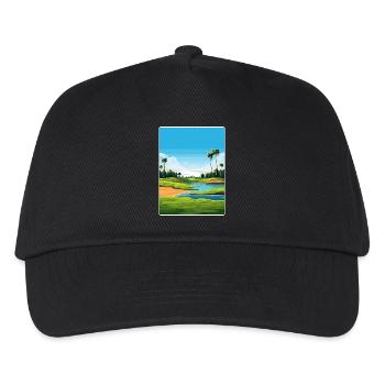 Tpc Sawgrass Golfplatz Reiseposter Souvenir - Kinder Basecap - Schwarz - Vorne