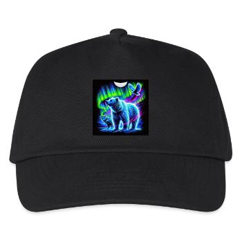 Bär und Vogel Aurora - Kinder Basecap - Schwarz - Vorne