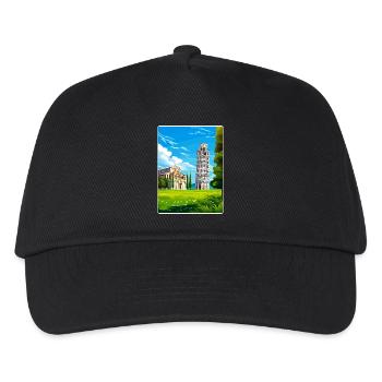 Pisa Italien Reise Poster Souvenir Postkarte Farbe - Kinder Basecap - Schwarz - Vorne