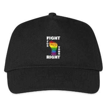Fight For Your Right Gegen Homophobie - Kinder Basecap - Schwarz - Vorne