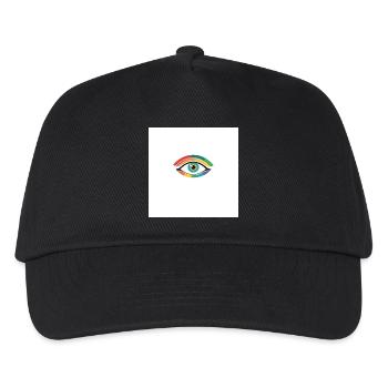 Bunte Auge - Kinder Basecap - Schwarz - Vorne
