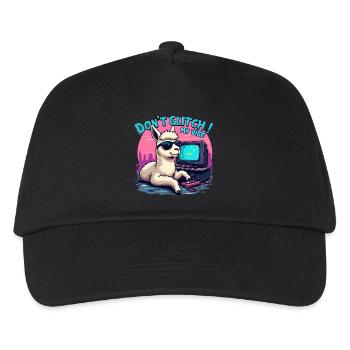 Don't Glitch my Vibe - Retro Gaming Alpaka - Kinder Basecap - Schwarz - Vorne