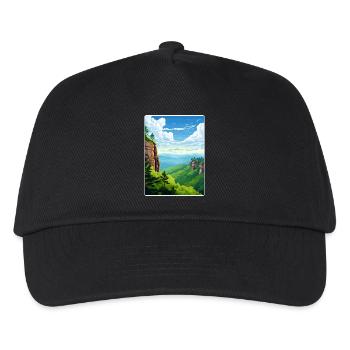 Montagnes de grès de l’Elbe Allemagne Affiche de voyage WPA - Casquette de baseball Enfant - noir - Devant
