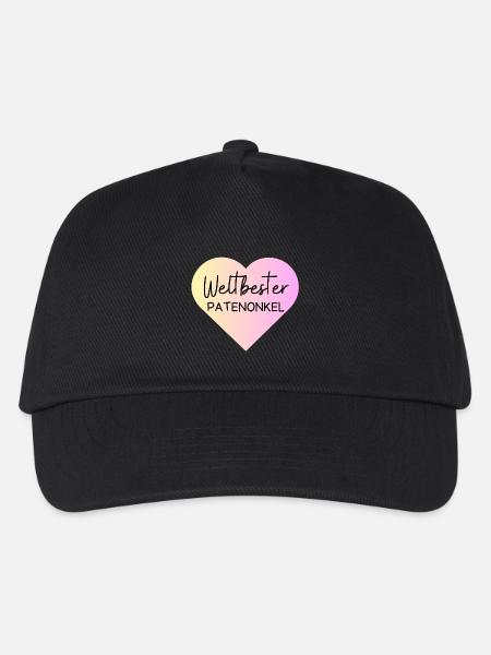 Weltbester Patenonkel! Personalisierbar - Kinder Basecap - Schwarz