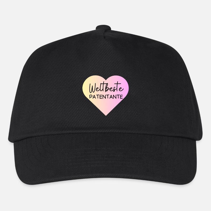 Weltbeste Patentante! Personalisierbar - Kinder Basecap - Schwarz