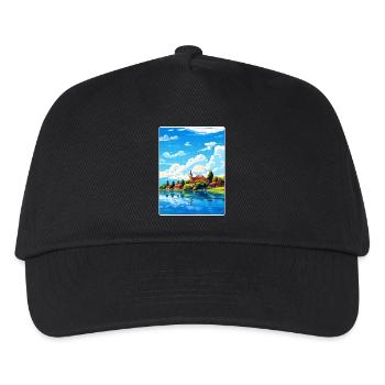 Lake Constance Germany European Travel Poster WPA - Kids’ Baseball Cap - black - Front