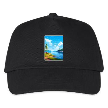 Lake Arrowhead Kalifornien Reise Poster Souvenir - Kinder Basecap - Schwarz - Vorne