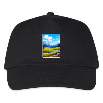Glacier County Montana Travel Poster Souvenir WPA - Kids’ Baseball Cap - black - Front