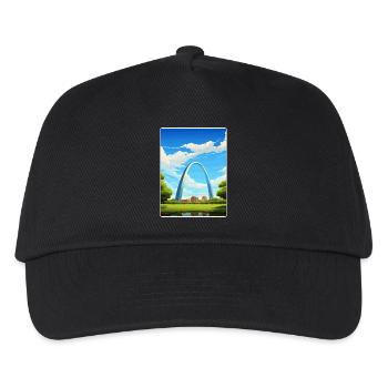Gateway Arch Nationalpark Reiseplakat Souvenir - Kinder Basecap - Schwarz - Vorne