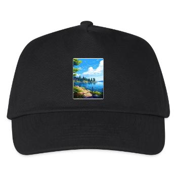 Lake Arrowhead Kalifornien Reise Poster Souvenir - Kinder Basecap - Schwarz - Vorne