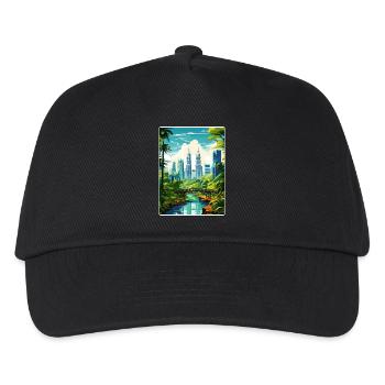 Kuala Lumpur Malaysia Reiseposter Souvenir WPA - Kinder Basecap - Schwarz - Vorne
