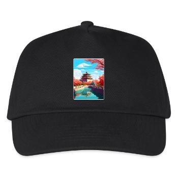Beijing China Travel Poster Souvenir Painting WPA - Kids’ Baseball Cap - black - Front