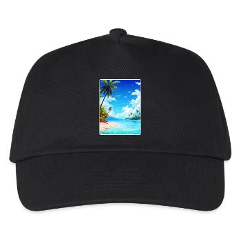 Maldives South Aisa Vintage Travel Poster Souvenir - Kids’ Baseball Cap - black - Front