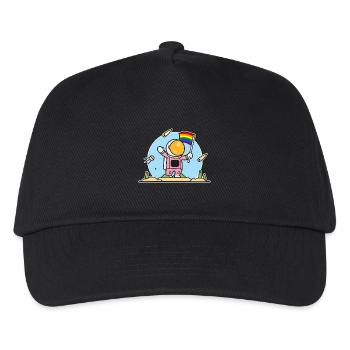 Schwuler Astronaut - Kinder Basecap - Schwarz - Vorne