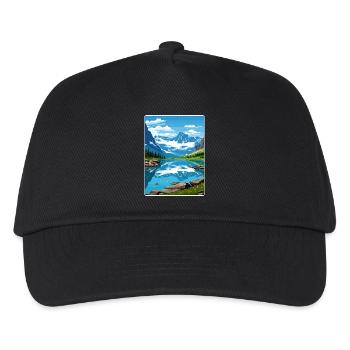 Glacier National Park Travel Poster Souvenir WPA - Kids’ Baseball Cap - black - Front