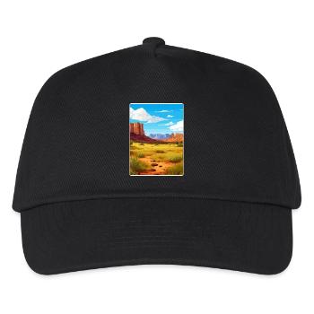 Big Bend Nationalpark Reiseposter Souvenir WPA - Kinder Basecap - Schwarz - Vorne