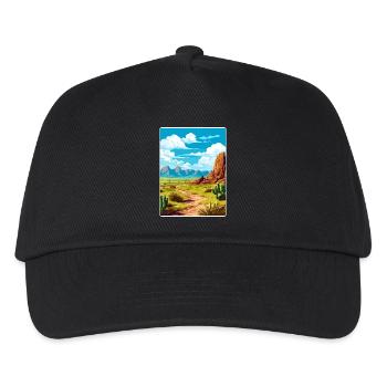 Big Bend Nationalpark Reiseposter Souvenir WPA - Kinder Basecap - Schwarz - Vorne