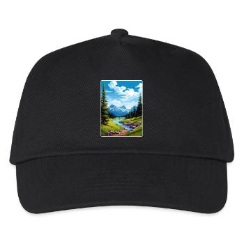 Glacier National Park Travel Poster Souvenir WPA - Kids’ Baseball Cap - black - Front