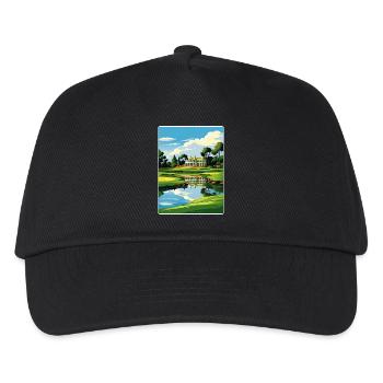 Augusta Golfplatz Vintage Reiseposter Souvenir - Kinder Basecap - Schwarz - Vorne