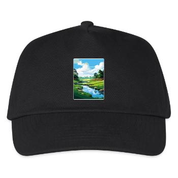 Augusta Golfplatz Vintage Reiseposter Souvenir - Kinder Basecap - Schwarz - Vorne