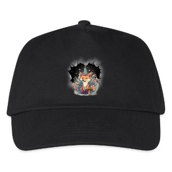 mystical fox foxes fairy tale fairy tale character child - Kids’ Baseball Cap - black - Front