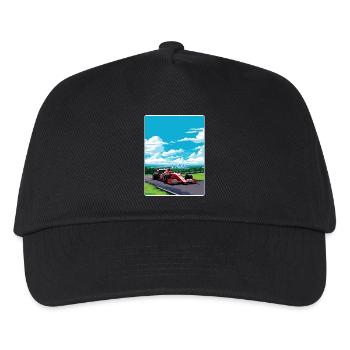Lebendiges Formel-Rennwagen-Design - Kinder Basecap - Schwarz - Vorne