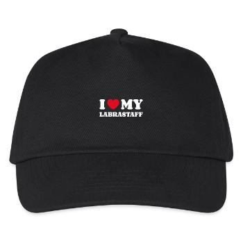 I Love My Labrastaff - Kinder Basecap - Schwarz - Vorne