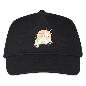 Delicate Geometric Unicorn – Dreamy & Magical - Kids’ Baseball Cap - black - Front