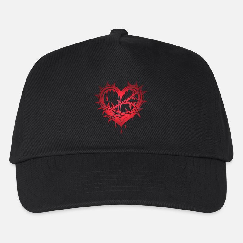 Coeur avec épines - Casquette de baseball Enfant - noir