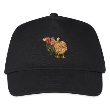 Spring Garden Chickens Hen Poultry Chicken - Kids’ Baseball Cap - black - Front