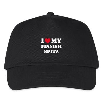 J’adore mon Spitz finlandais - Casquette de baseball Enfant - noir - Devant