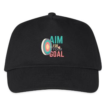 Aim for your Goal - Kids’ Baseball Cap - black - Front